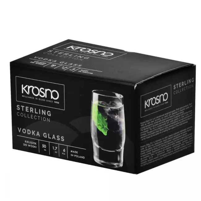 Kieliszki do wódki Krosno Sterling 50 ml opakowanie